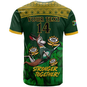 Custom South Africa Rugby T shirt Go Bokke World Cup Champions History