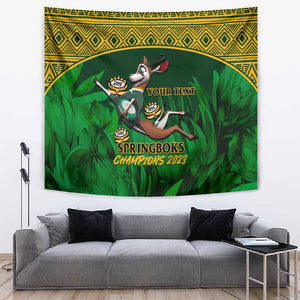 Custom South Africa Rugby Tapestry Go Bokke World Cup Champions History