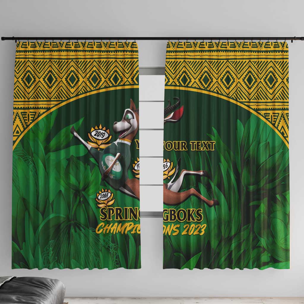 Custom South Africa Rugby Window Curtain Go Bokke World Cup Champions History