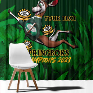 Custom South Africa Rugby Window Curtain Go Bokke World Cup Champions History