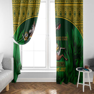 Custom South Africa Rugby Window Curtain Go Bokke World Cup Champions History