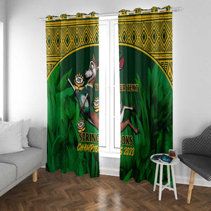 Custom South Africa Rugby Window Curtain Go Bokke World Cup Champions History