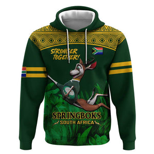 Custom South Africa Rugby Zip Hoodie Go Bokke World Cup Champions History