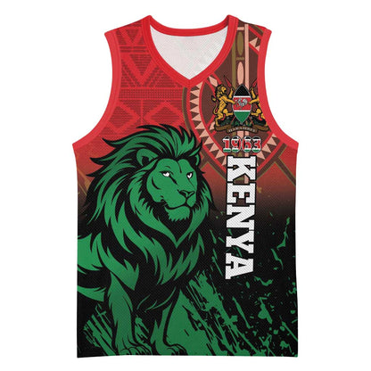 Kenya Independence Day Basketball Jersey Jamhuri ya Kenya 1963 - African Pattern LT14