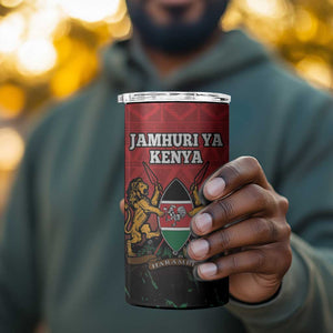 Kenya Independence Day 4 in 1 Can Cooler Tumbler Jamhuri ya Kenya 1963 - African Pattern