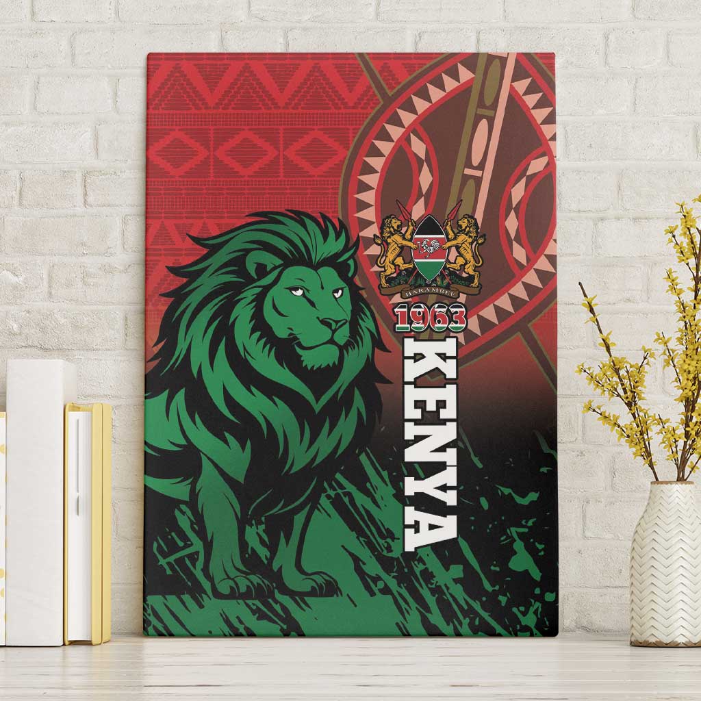 Kenya Independence Day Canvas Wall Art Jamhuri ya Kenya 1963 - African Pattern