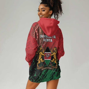 Kenya Independence Day Hoodie Dress Jamhuri ya Kenya 1963 - African Pattern