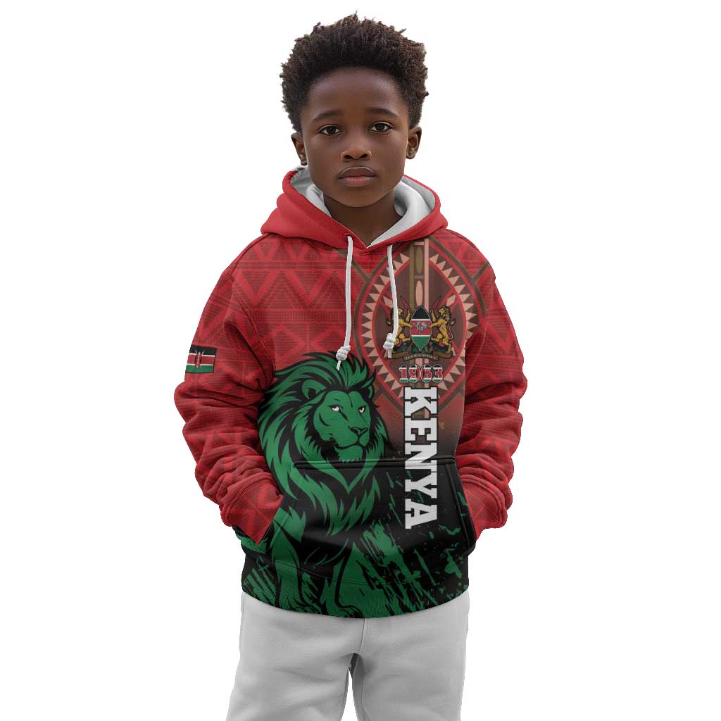 Kenya Independence Day Kid Hoodie Jamhuri ya Kenya 1963 - African Pattern