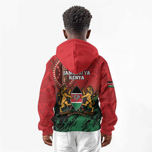 Kenya Independence Day Kid Hoodie Jamhuri ya Kenya 1963 - African Pattern