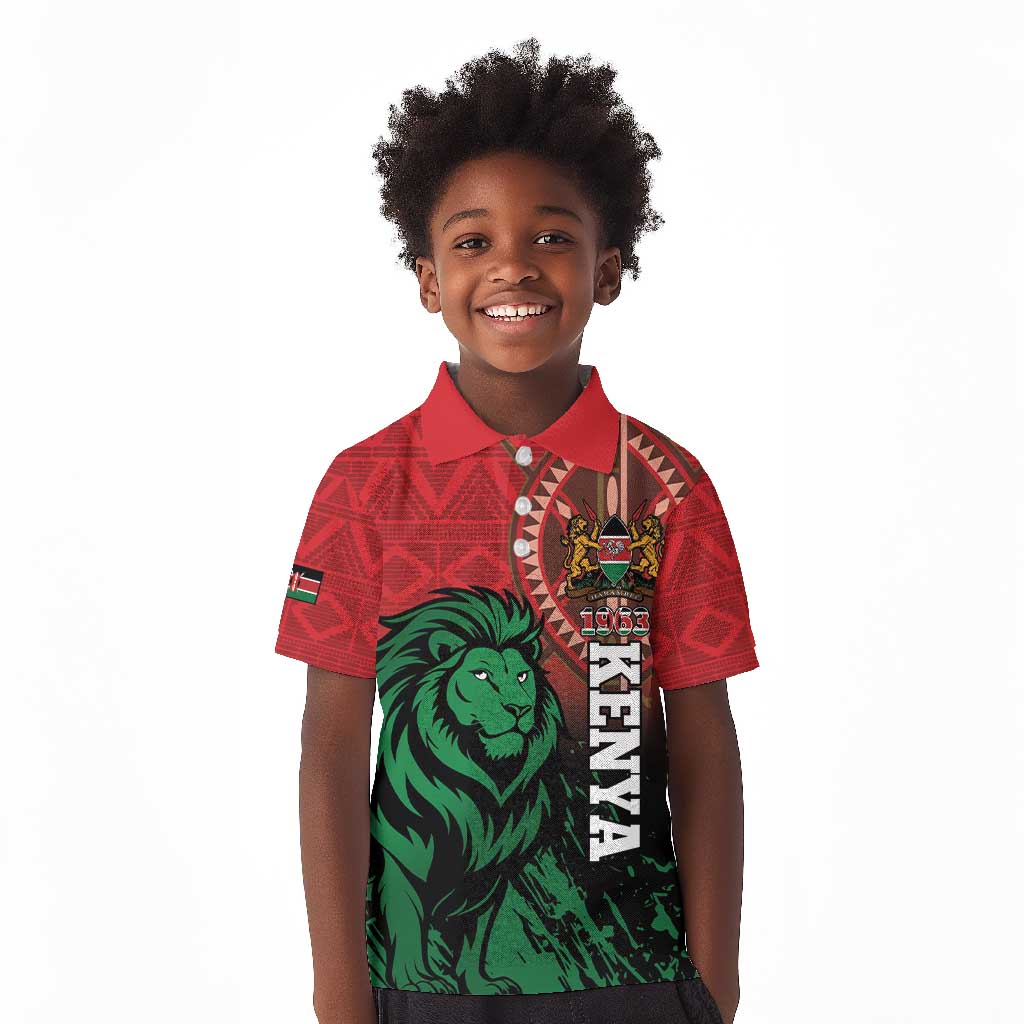 Kenya Independence Day Kid Polo Shirt Jamhuri ya Kenya 1963 - African Pattern