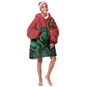 Kenya Independence Day Kid Wearable Blanket Hoodie Jamhuri ya Kenya 1963 - African Pattern