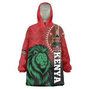 Kenya Independence Day Kid Wearable Blanket Hoodie Jamhuri ya Kenya 1963 - African Pattern