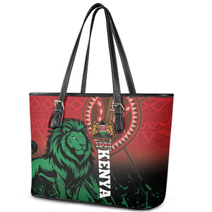 Kenya Independence Day Leather Tote Bag Jamhuri ya Kenya 1963 - African Pattern