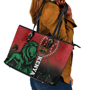 Kenya Independence Day Leather Tote Bag Jamhuri ya Kenya 1963 - African Pattern