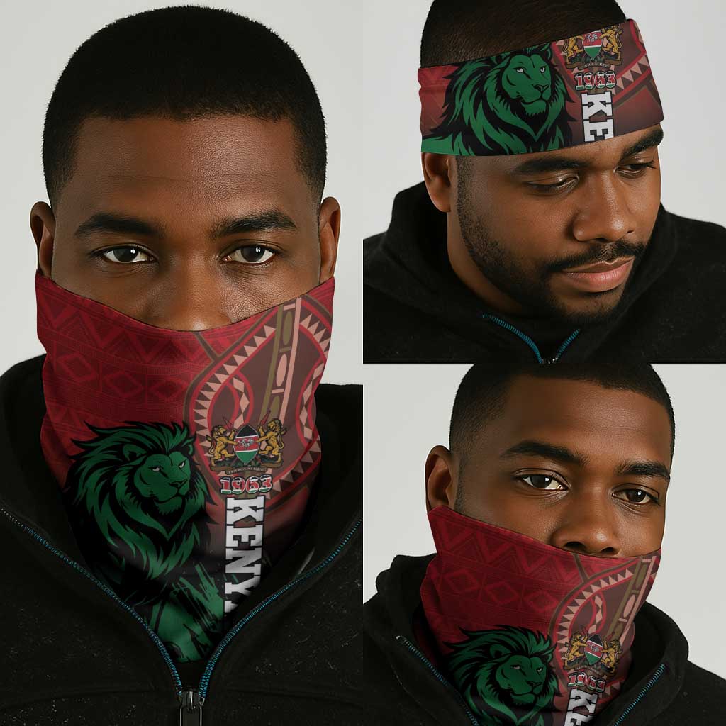 Kenya Independence Day Neck Gaiter Jamhuri ya Kenya 1963 - African Pattern LT14