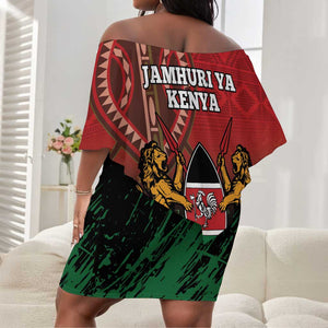 Kenya Independence Day Off Shoulder Short Dress Jamhuri ya Kenya 1963 - African Pattern