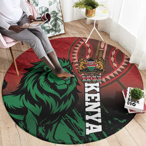 Kenya Independence Day Round Carpet Jamhuri ya Kenya 1963 - African Pattern