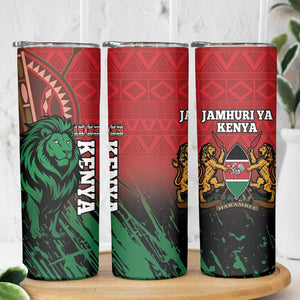 Kenya Independence Day Skinny Tumbler Jamhuri ya Kenya 1963 - African Pattern