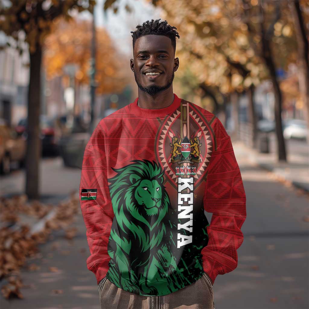 Kenya Independence Day Sweatshirt Jamhuri ya Kenya 1963 - African Pattern