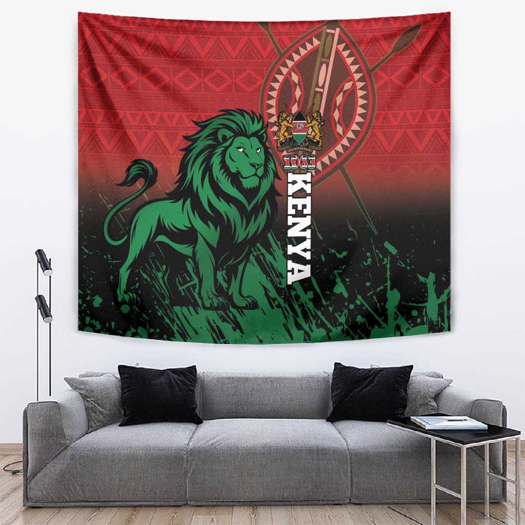 Kenya Independence Day Tapestry Jamhuri ya Kenya 1963 - African Pattern