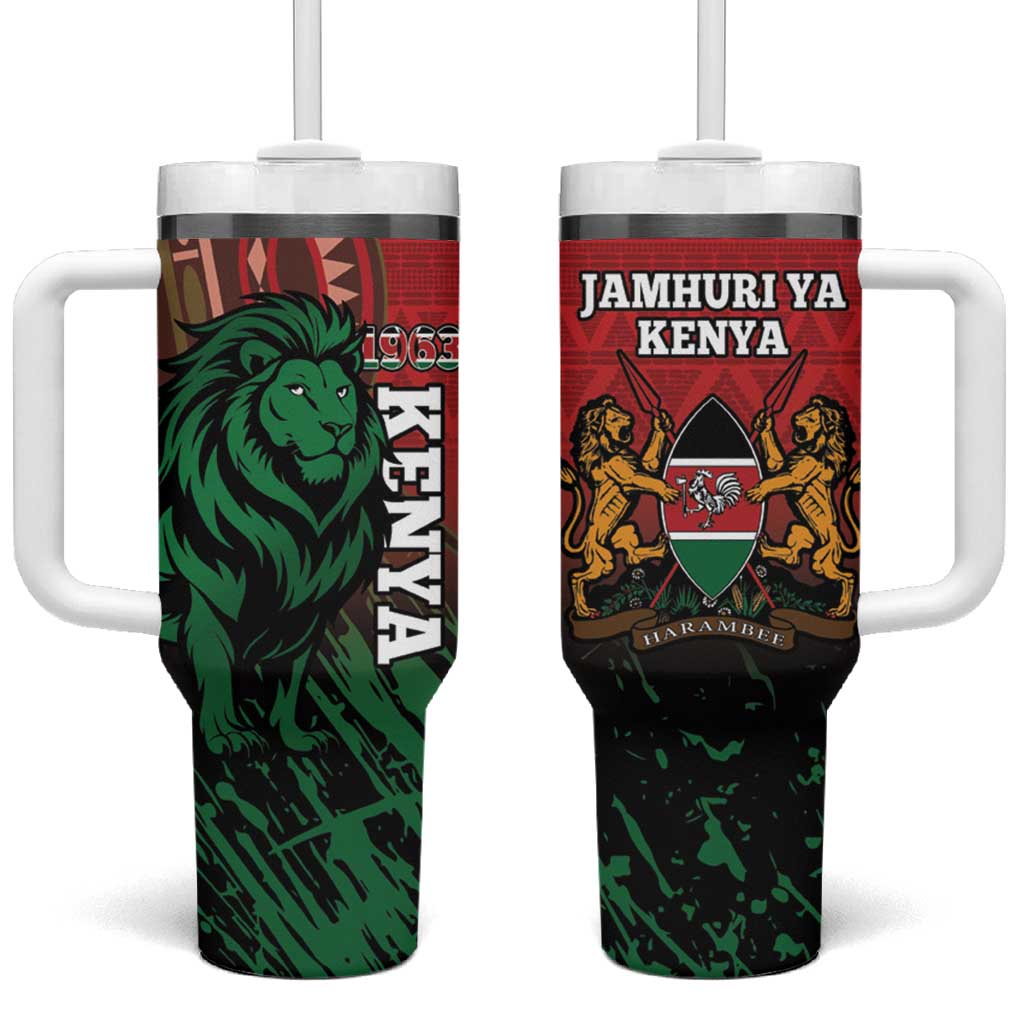 Kenya Independence Day Tumbler With Handle Jamhuri ya Kenya 1963 - African Pattern