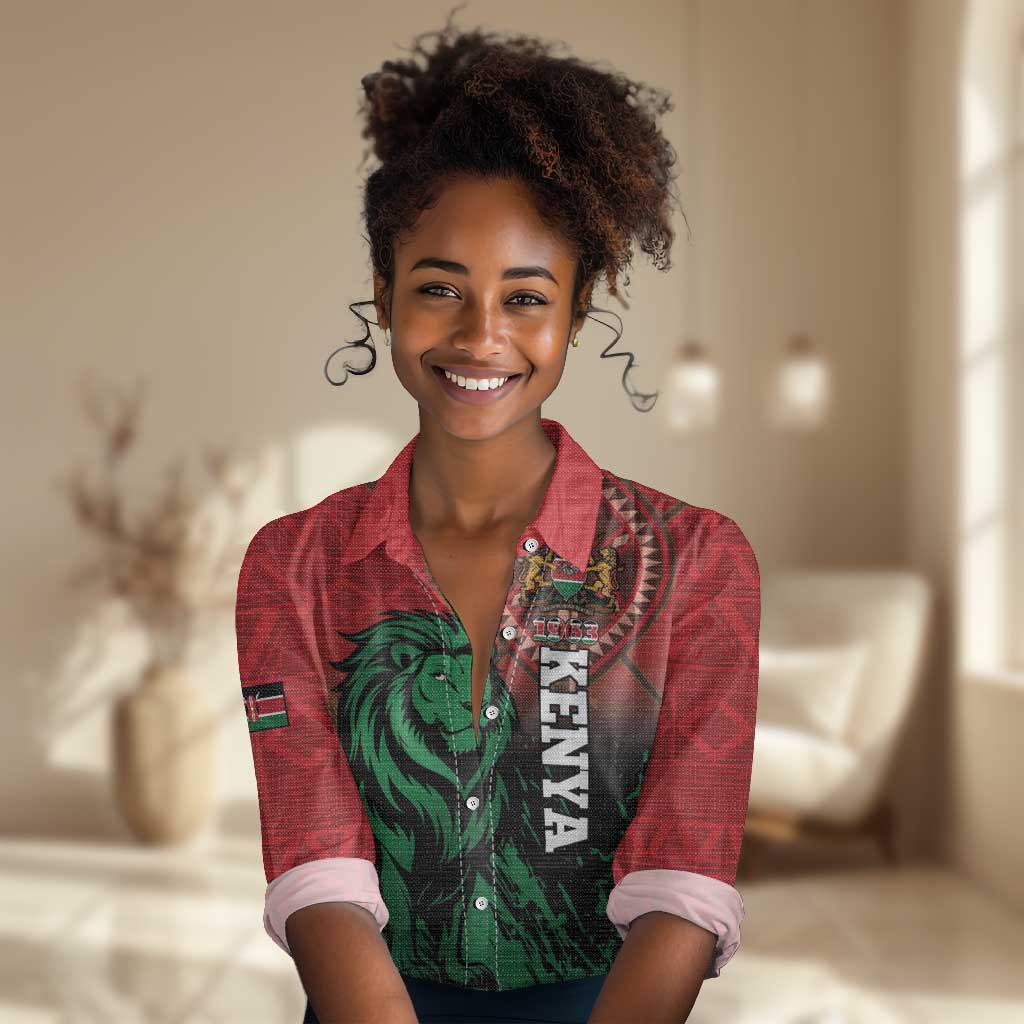 Kenya Independence Day Women Casual Shirt Jamhuri ya Kenya 1963 - African Pattern