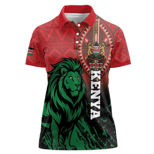 Kenya Independence Day Women Polo Shirt Jamhuri ya Kenya 1963 - African Pattern