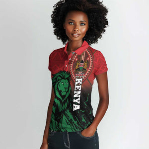 Kenya Independence Day Women Polo Shirt Jamhuri ya Kenya 1963 - African Pattern