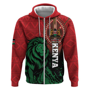 Kenya Independence Day Zip Hoodie Jamhuri ya Kenya 1963 - African Pattern