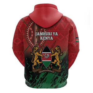 Kenya Independence Day Zip Hoodie Jamhuri ya Kenya 1963 - African Pattern