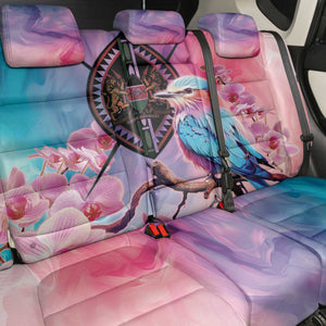 Kenya Lilac-Breasted Roller Back Car Seat Cover Coat Of Arms Mix Orchid