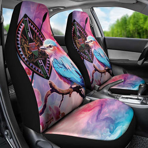 Kenya Lilac-Breasted Roller Car Seat Cover Coat Of Arms Mix Orchid