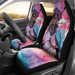 Kenya Lilac-Breasted Roller Car Seat Cover Coat Of Arms Mix Orchid