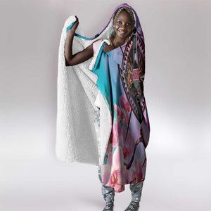 Kenya Lilac-Breasted Roller Hooded Blanket Coat Of Arms Mix Orchid