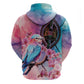 Kenya Lilac-Breasted Roller Hoodie Coat Of Arms Mix Orchid