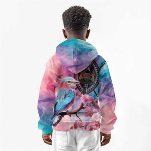 Kenya Lilac-Breasted Roller Kid Hoodie Coat Of Arms Mix Orchid