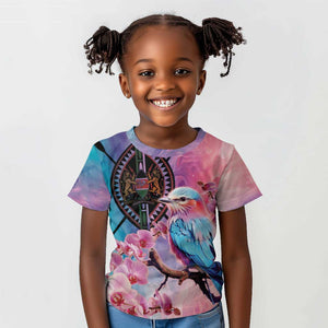 Kenya Lilac-Breasted Roller Kid T shirt Coat Of Arms Mix Orchid