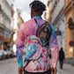Kenya Lilac-Breasted Roller Long Sleeve Button Shirt Coat Of Arms Mix Orchid