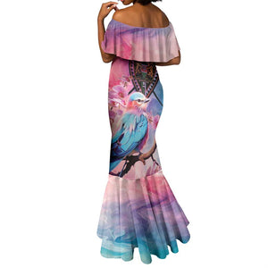 Kenya Lilac-Breasted Roller Mermaid Dress Coat Of Arms Mix Orchid