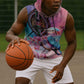 Kenya Lilac-Breasted Roller Sleeveless Hoodie Coat Of Arms Mix Orchid - African Pride