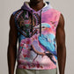 Kenya Lilac-Breasted Roller Sleeveless Hoodie Coat Of Arms Mix Orchid - African Pride