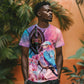 Kenya Lilac-Breasted Roller T shirt Coat Of Arms Mix Orchid