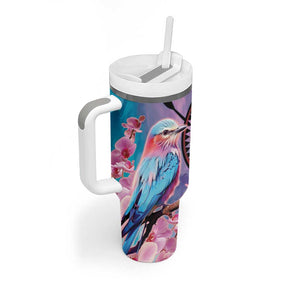 Kenya Lilac-Breasted Roller Tumbler With Handle Coat Of Arms Mix Orchid