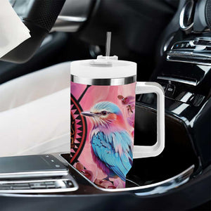 Kenya Lilac-Breasted Roller Tumbler With Handle Coat Of Arms Mix Orchid