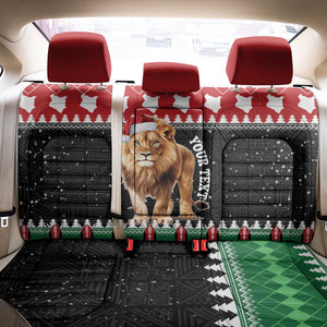 Personalized Kenya Christmas Back Car Seat Cover Lion Santa - Heri Ya Krismasi!