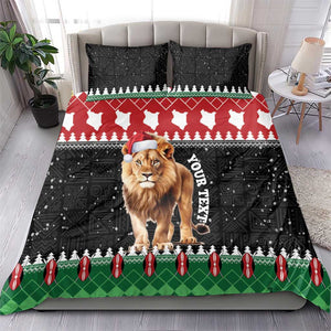 Personalized Kenya Christmas Bedding Set Lion Santa - Heri Ya Krismasi!