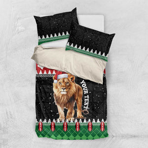 Personalized Kenya Christmas Bedding Set Lion Santa - Heri Ya Krismasi!