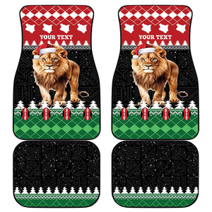 Personalized Kenya Christmas Car Mats Lion Santa - Heri Ya Krismasi!