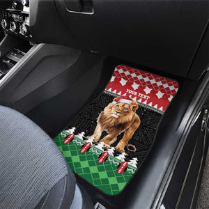 Personalized Kenya Christmas Car Mats Lion Santa - Heri Ya Krismasi!