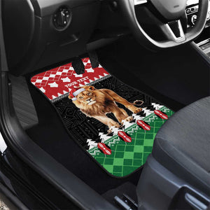 Personalized Kenya Christmas Car Mats Lion Santa - Heri Ya Krismasi!